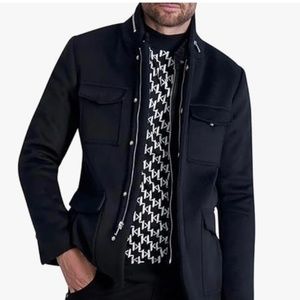 Karl Lagerfeld Paris Men's Casual Blazer, Black size M